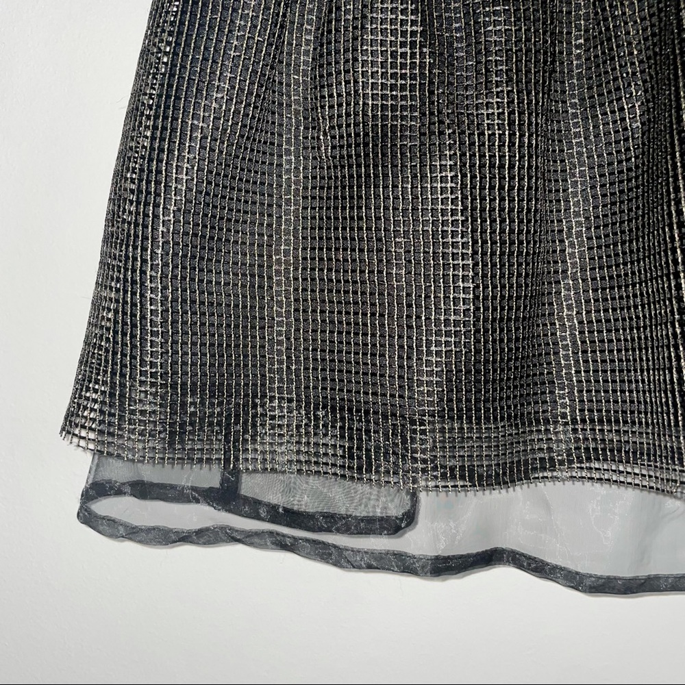 Gianni Bini Black Gold Mesh Babydoll Style Top - XS - Picture 3 of 6
